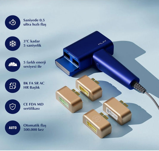 MLAY T16 BiR MİLYON ATIM (4 adet başlık) soğuk otomatik ev epilasyon lazer cihazı